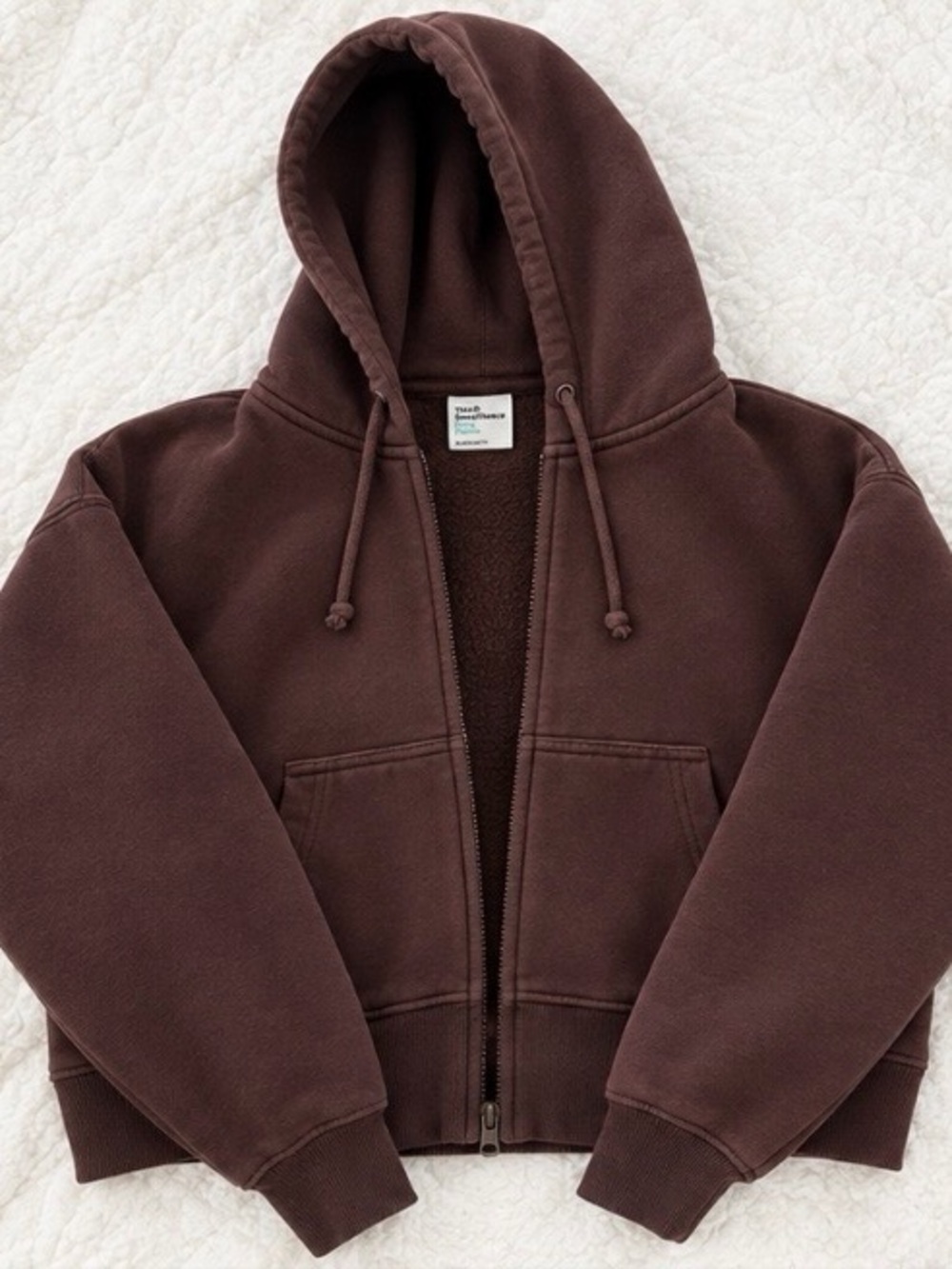 Aritzia TNA boyfriend boxy zip up sweater
